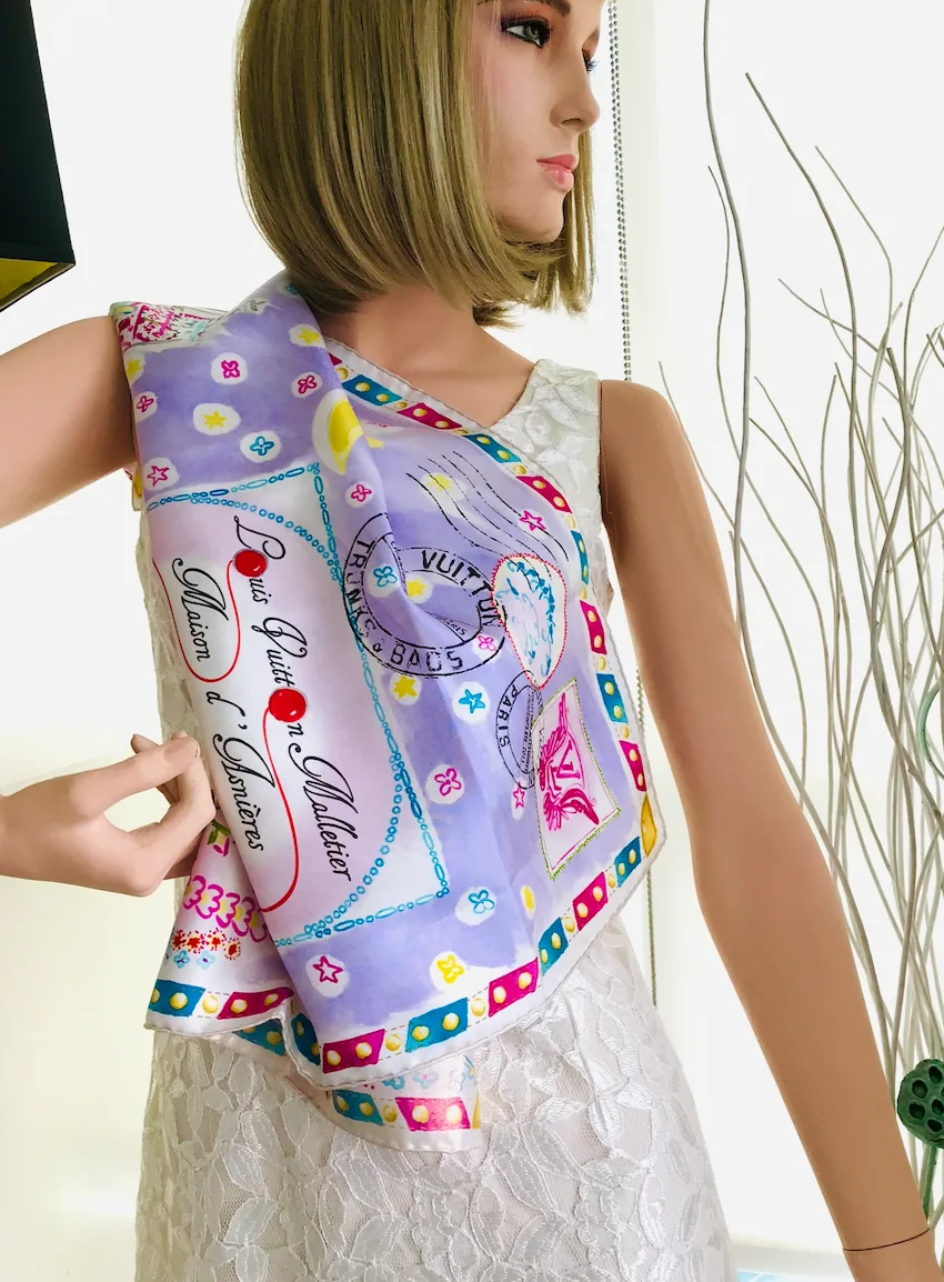 Stamp Malletier Gentle Multicolour Silk Scarf — image 5