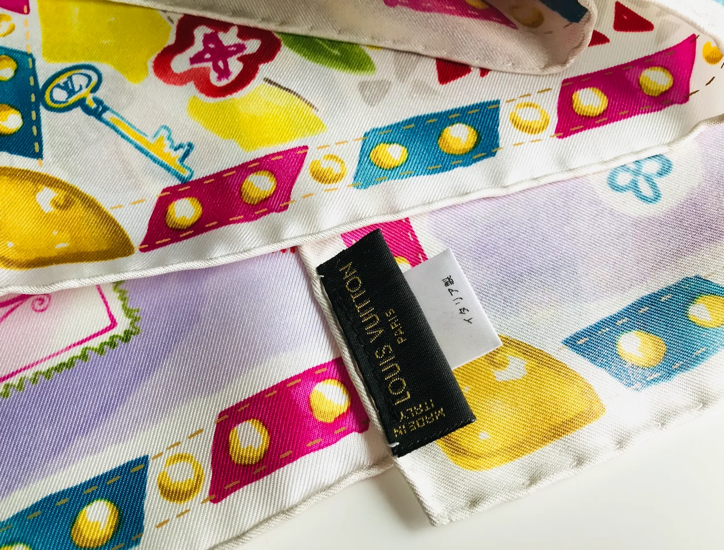 Stamp Malletier Gentle Multicolour Silk Scarf — image 9