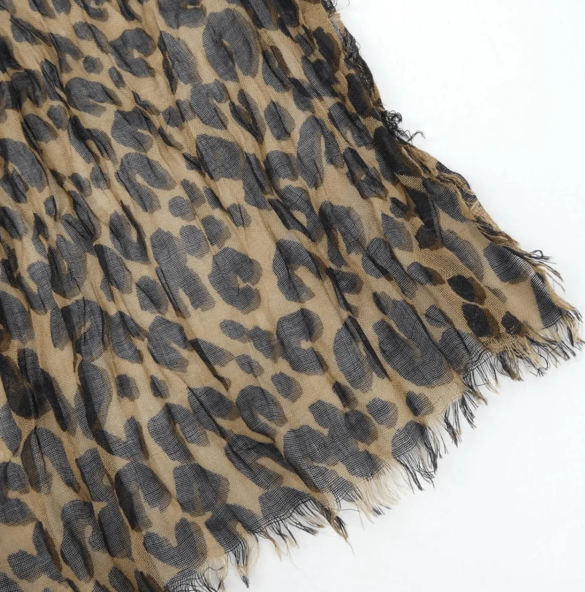Stephen Sprouse Leopard Brown & Pink Print Cashmere/Silk Scrunched Scarf — image 5