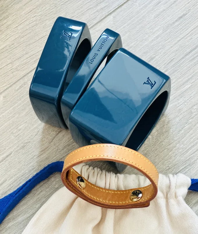 Dark Blue Teal Acrylic Bangle Set of 4 Bracelets