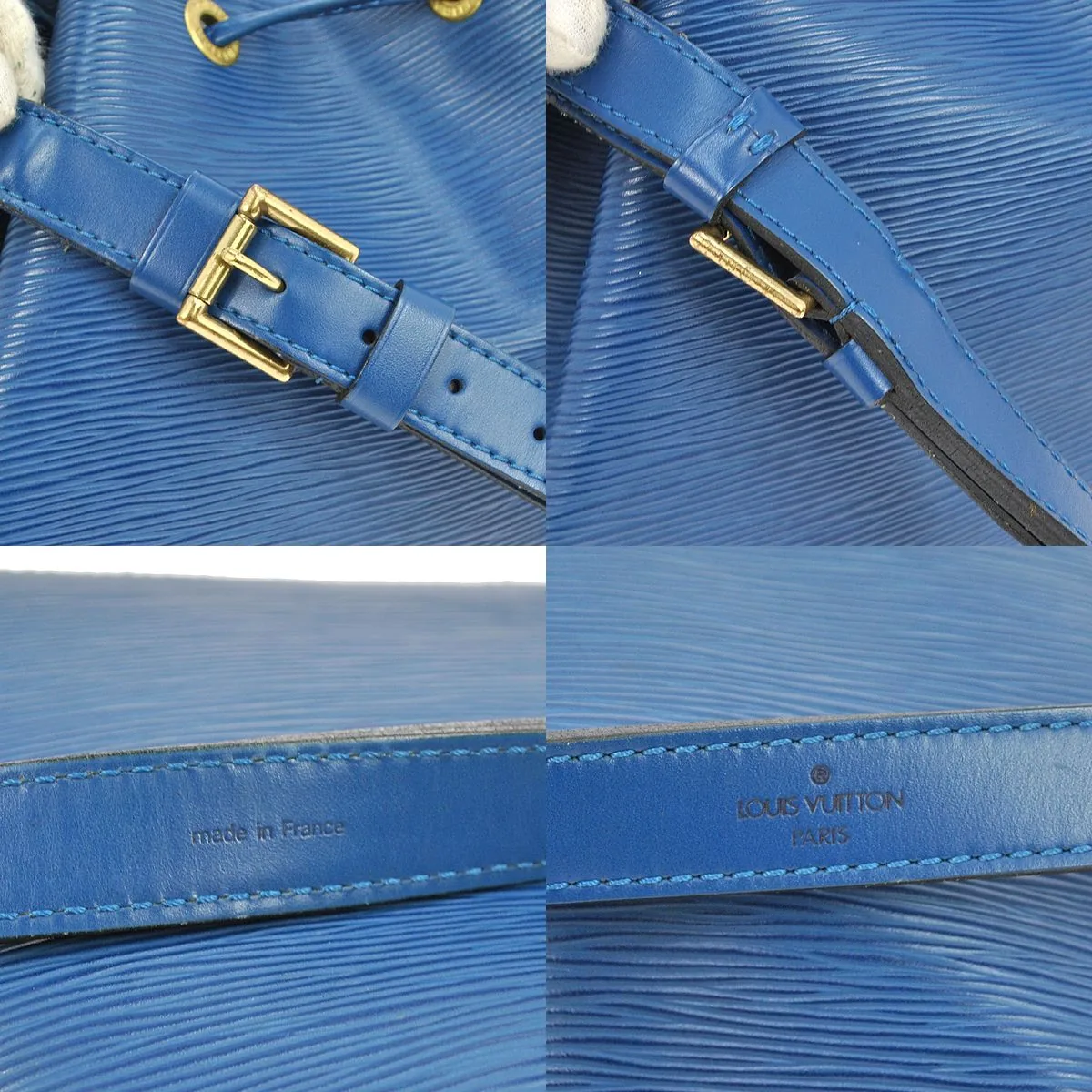 Blue Epi Petit Noe Shoulder Drawstring Bag — image 9