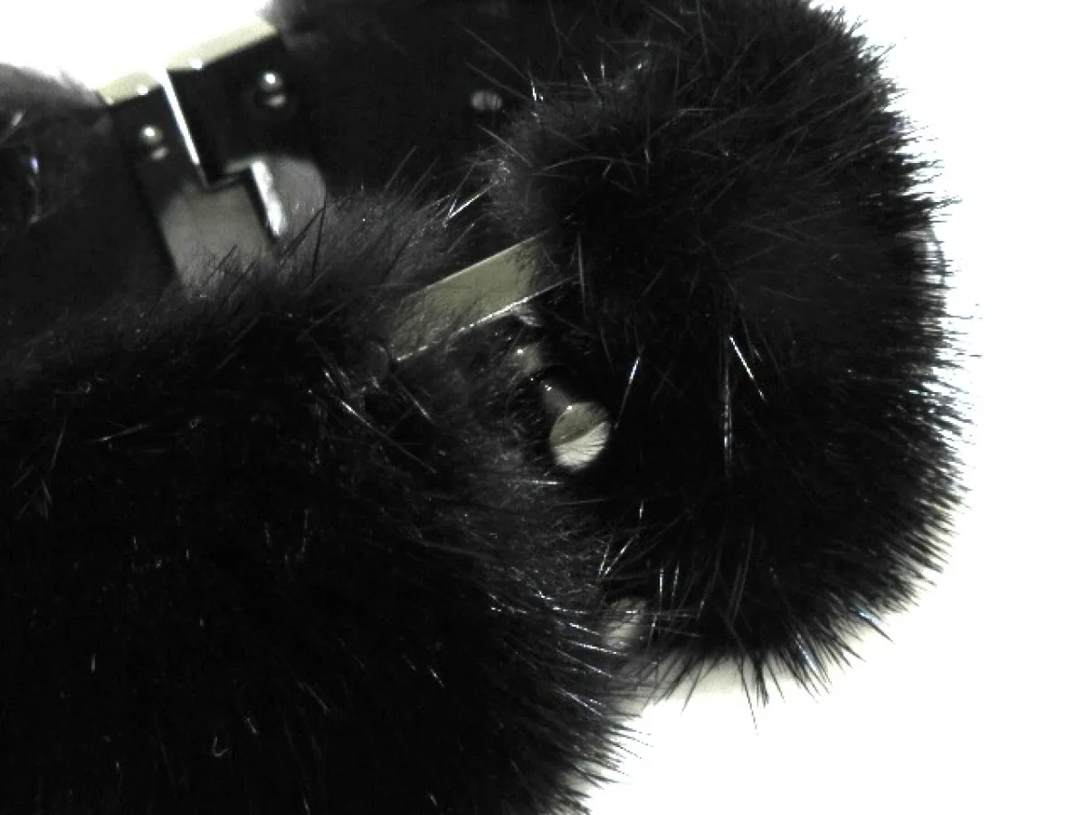 Louis Vuitton Lock Me Mink Fur Black Manchette Bracelet Cuff — image 7