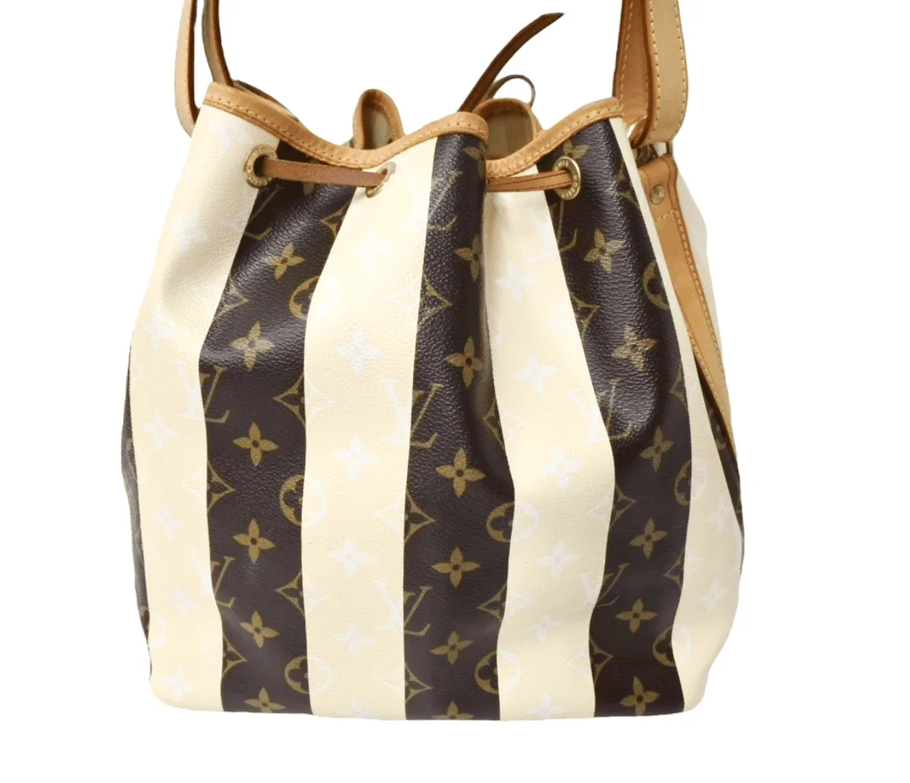 Monogram Rayures Striped Drawstring Petit Noe Handbag — image 2