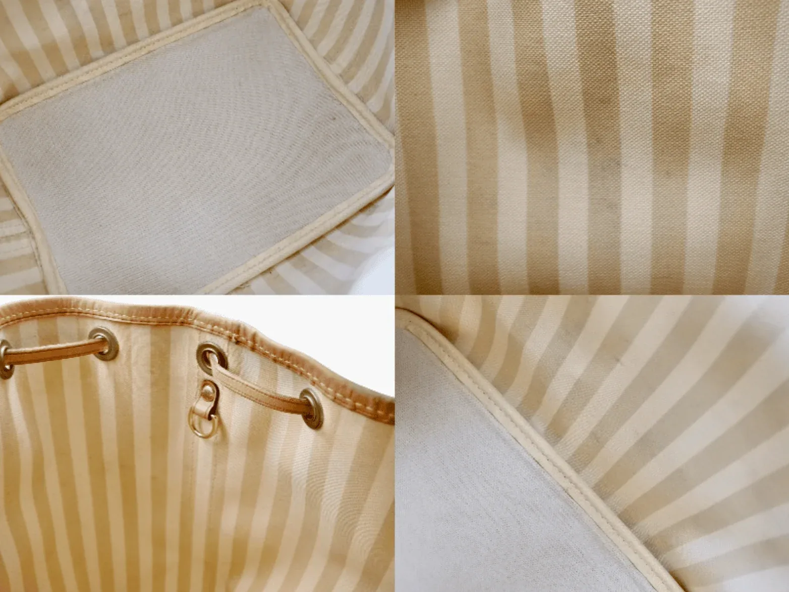 Monogram Rayures Striped Drawstring Petit Noe Handbag — image 6
