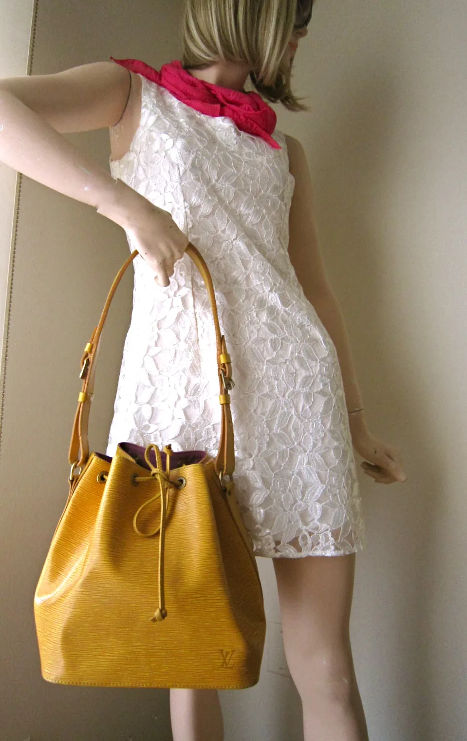 Noe Drawstring Yellow Epi Leather Handbag — image 7