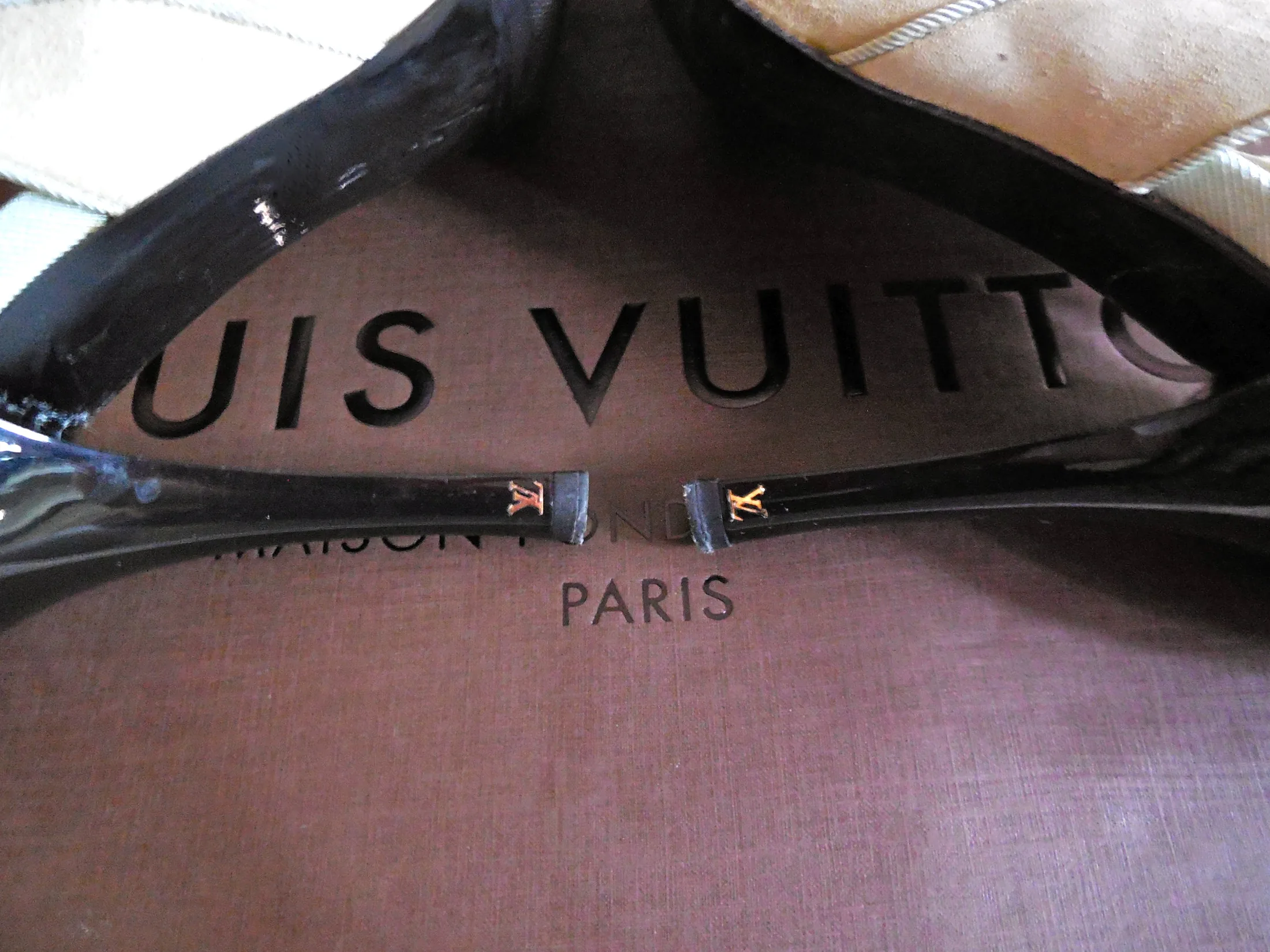 Light Green Suede LV Logo Heels — image 5