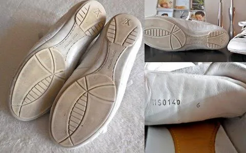 White Globe Trotter Embossed Leather Sneakers — image 5