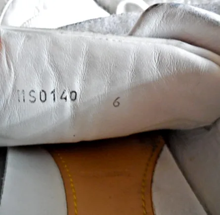 White Globe Trotter Embossed Leather Sneakers — image 7