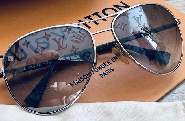 Iconic Monogram Pattern Conspiration Silver Pilot Sunglasses — image 3