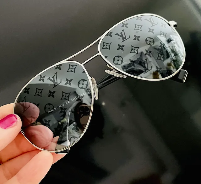 Iconic Monogram Pattern Conspiration Silver Pilot Sunglasses — image 4