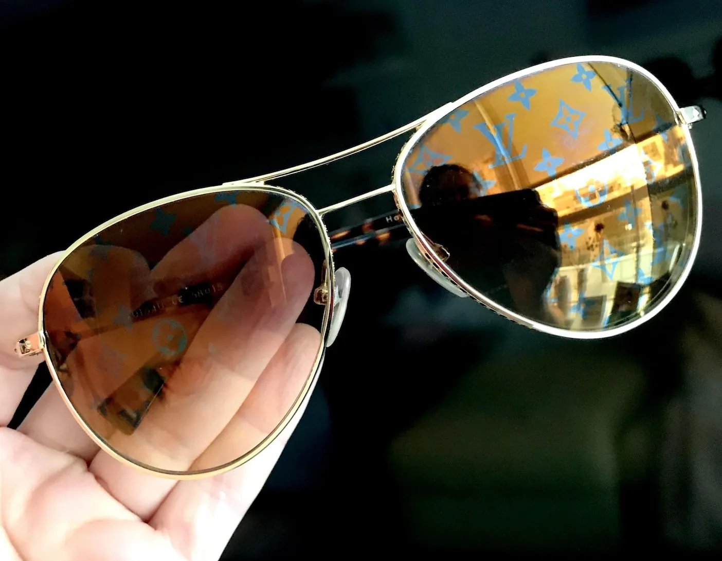 Iconic Monogram Pattern Conspiration Pilot Sunglasses