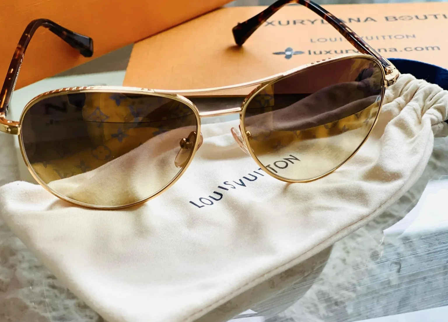 Iconic Monogram Pattern Conspiration Pilot Sunglasses — image 6