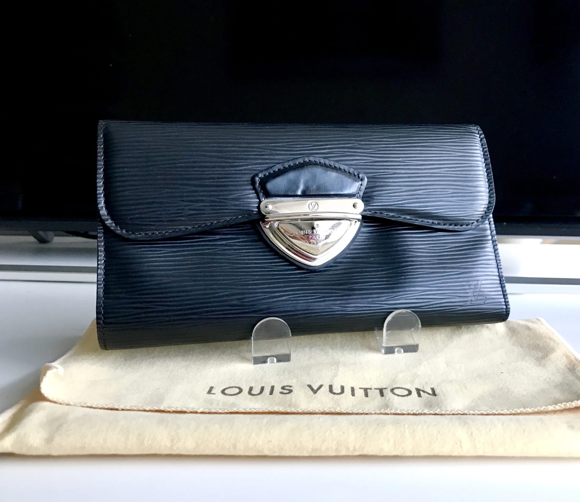 Black Epi Leather Eugenie Wallet