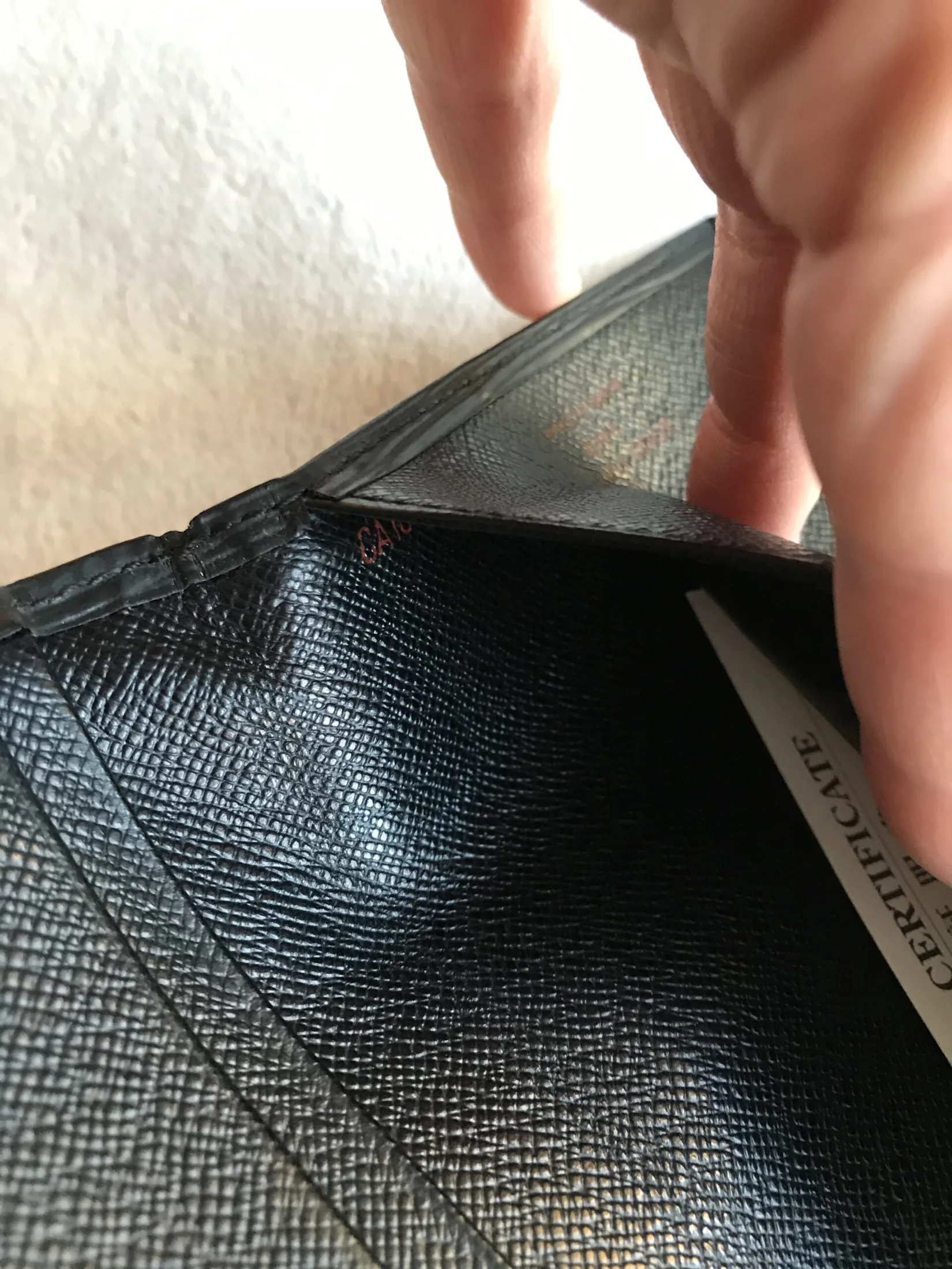 Black Epi Leather Porte Shekel Cult Credit Wallet — image 6