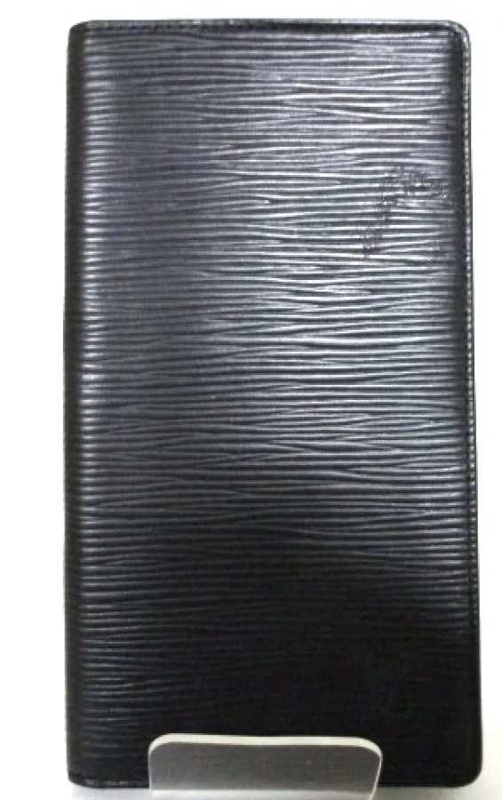 Black Epi Porte Cartes Credit Bifold Wallet — image 2