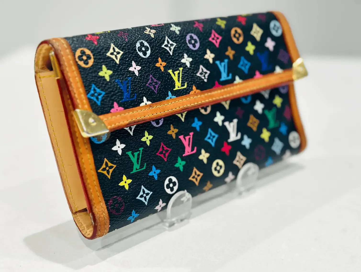 Black Multicolour Monogram Porte -Tresor International Wallet — image 2