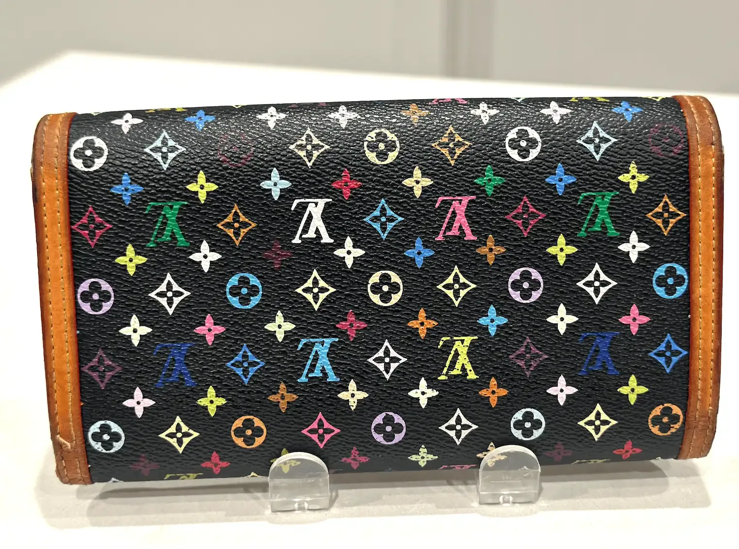 Black Multicolour Monogram Porte -Tresor International Wallet — image 5