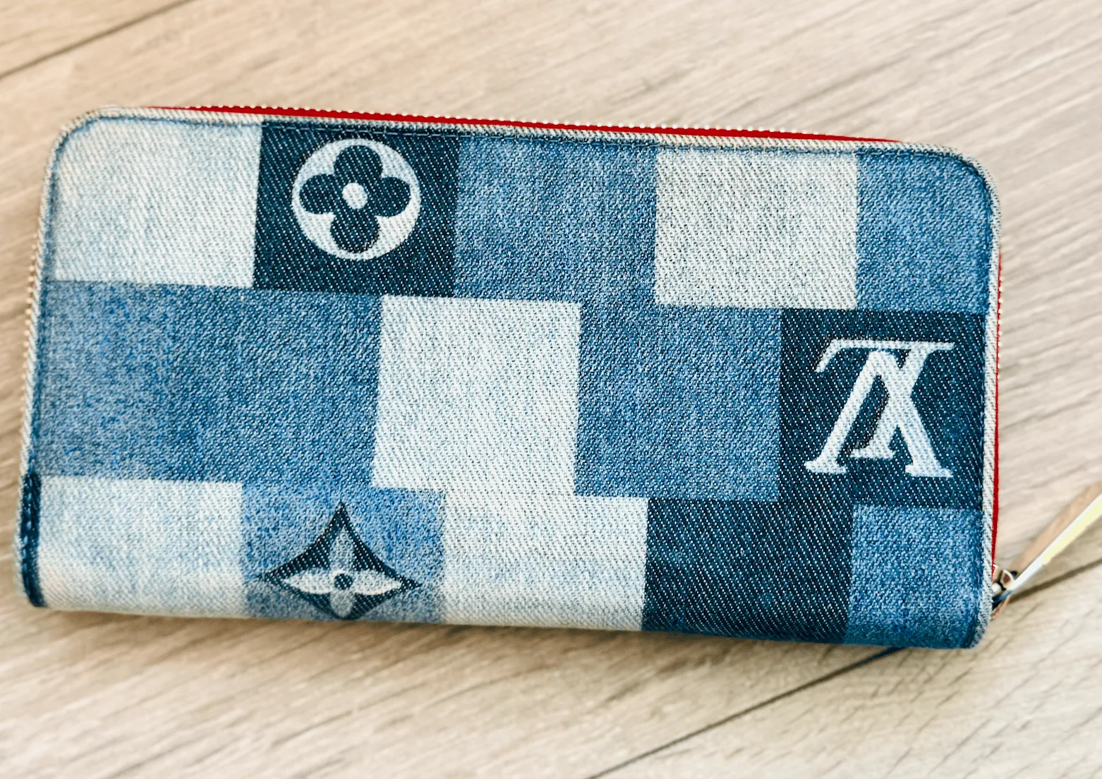 Louis Vuitton Blue Denim Patchwork Zippy Long Wallet — image 2