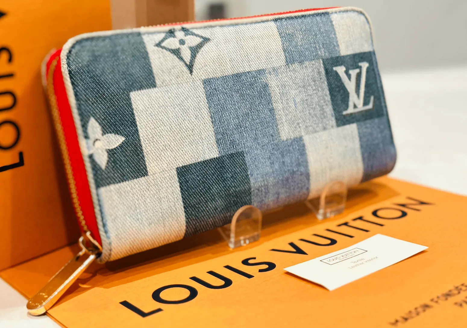 Louis Vuitton Blue Denim Patchwork Zippy Long Wallet — image 7