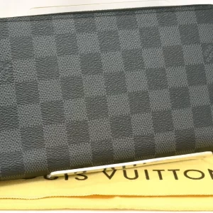 Damier Graphite Zip Around Long Wallet