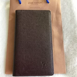 Dark Brown Taiga Check-Book Wallet