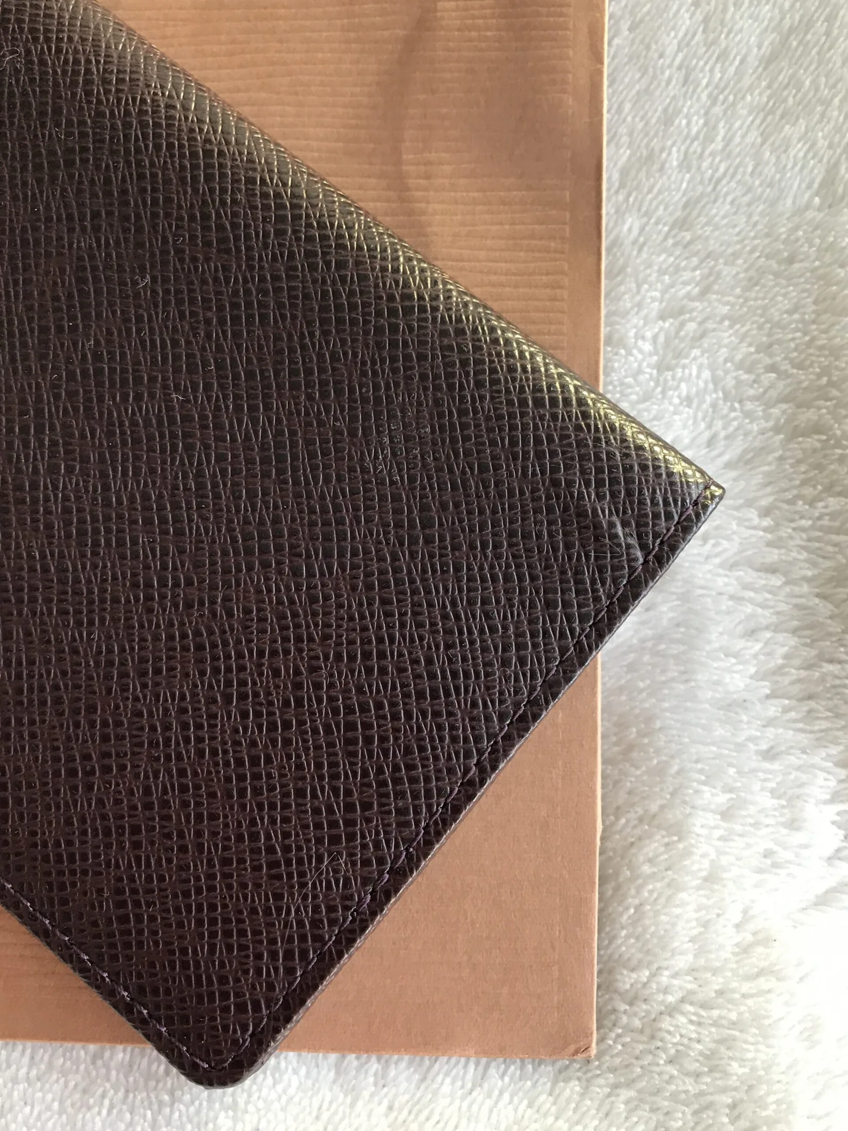Dark Brown Taiga Check-Book Wallet — image 6