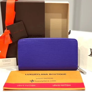 Figue Purple Epi Leather Zippy Wallet