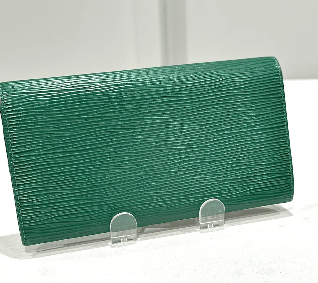Green Epi Leather Porte Monnaie Long Bifold Wallet — image 4