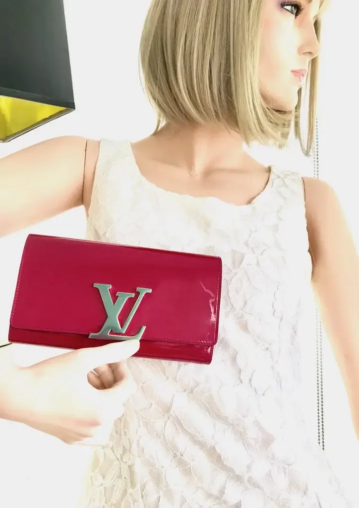 Louis Vuitton Indian Rose Vernis Leather Wallet Clutch — image 4