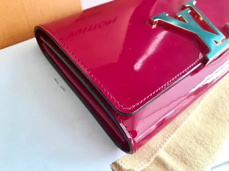 Louis Vuitton Indian Rose Vernis Leather Wallet Clutch — image 13