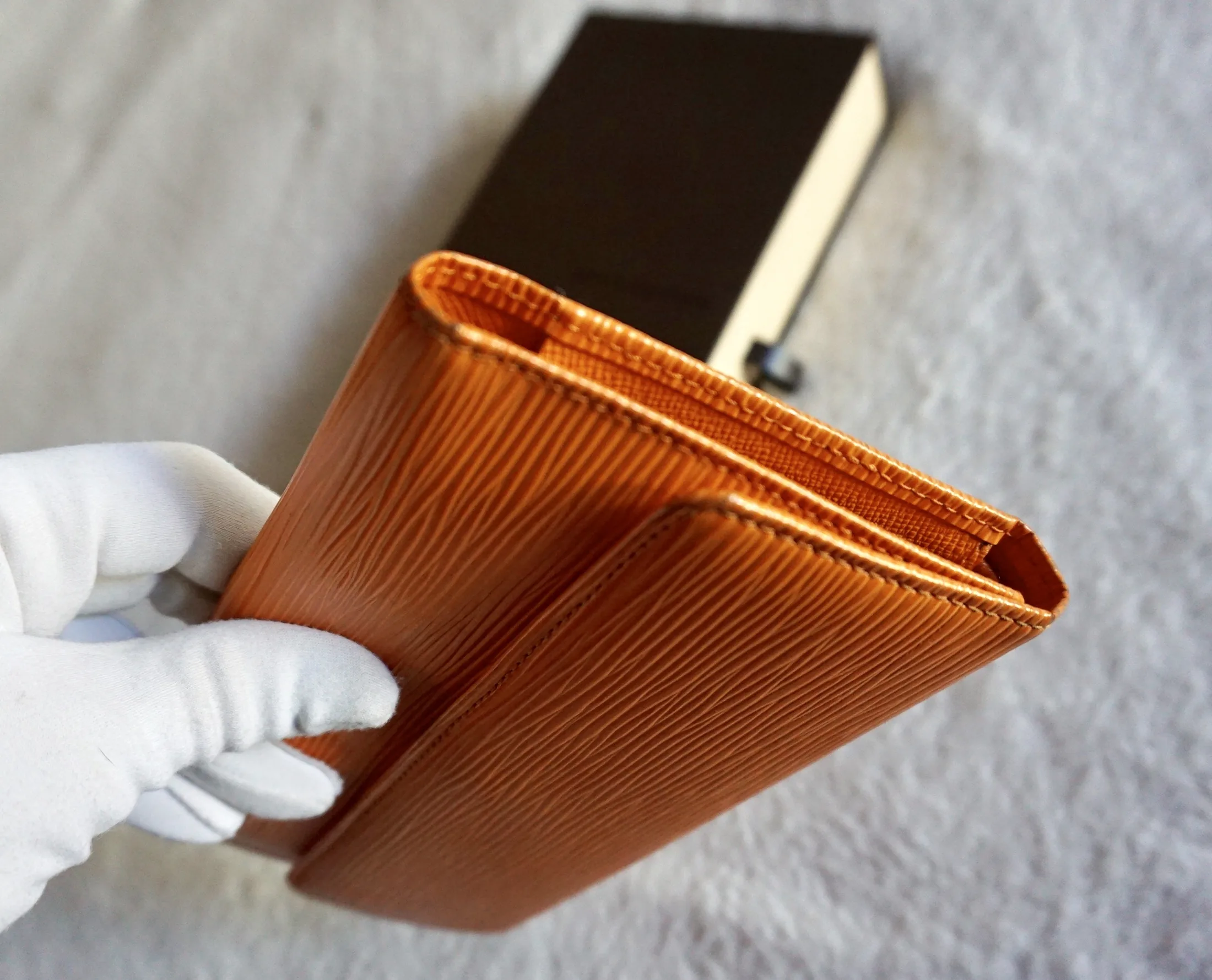 Louis Vuitton Mandarin Epi Porte Tresor International Trifold Wallet — image 4
