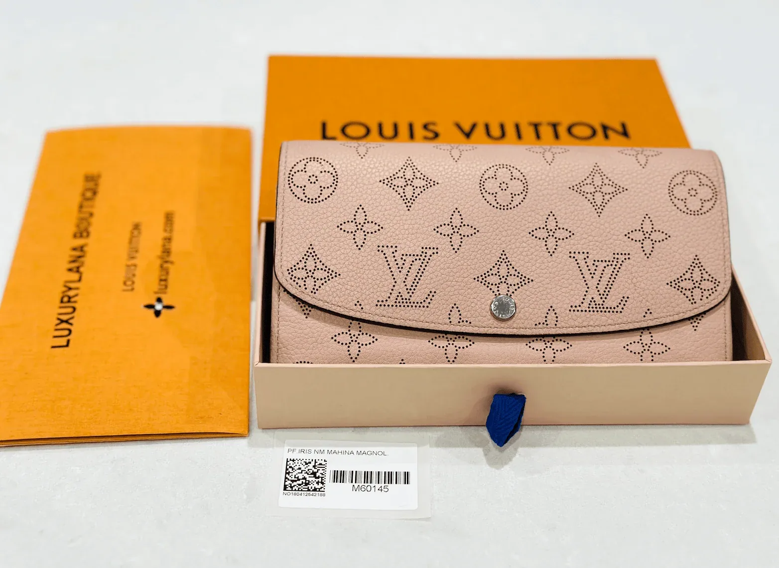 Monogram Mahina Leather Iris Clutch Wallet/Magnolia Ballerine — image 4