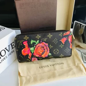 Monogram Stephen Sprouse Roses Zippy Wallet