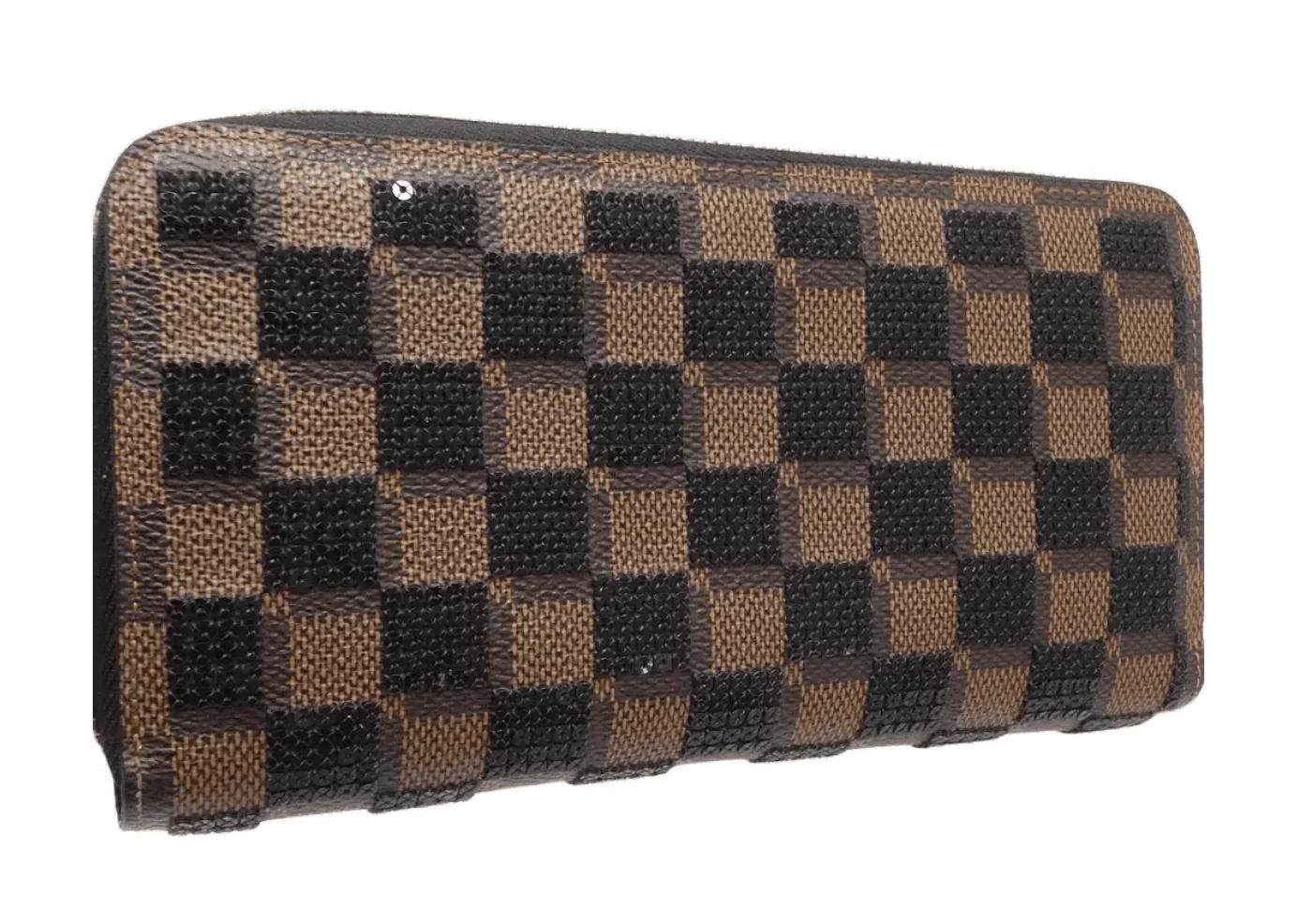 Paillettes Sequin Damier Ebene Zippy Wallet — image 3