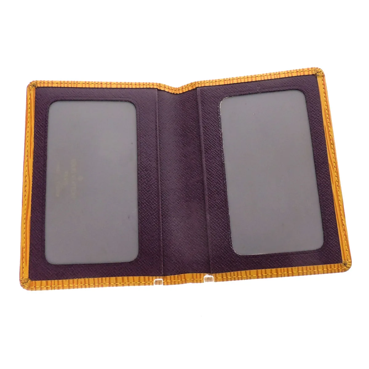 Porte 2 Cartes Epi Leather Vertical Yellow Cardholder — image 3
