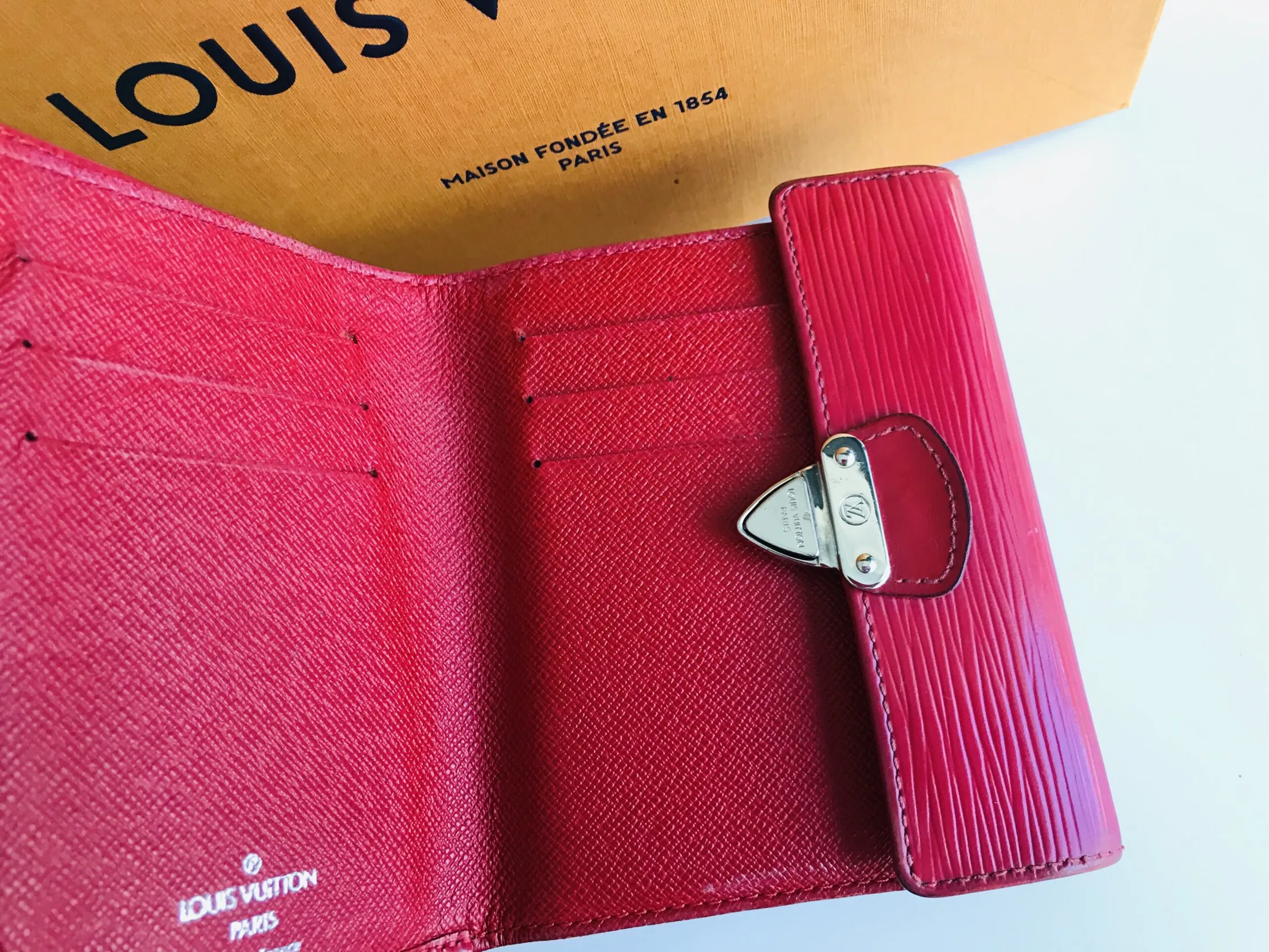 Louis Vuitton Red Epi Leather Koala Wallet — image 6