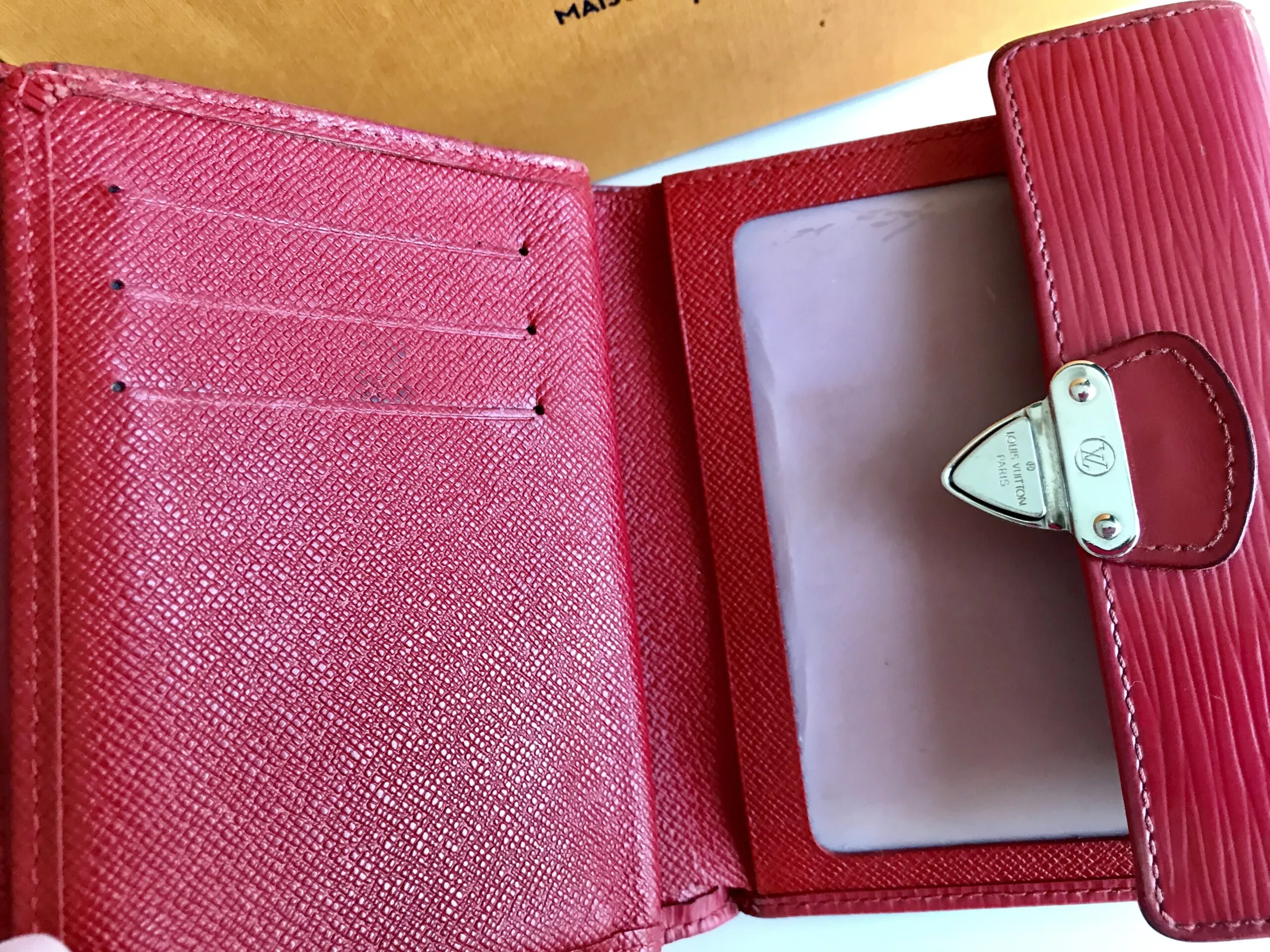 Louis Vuitton Red Epi Leather Koala Wallet — image 7