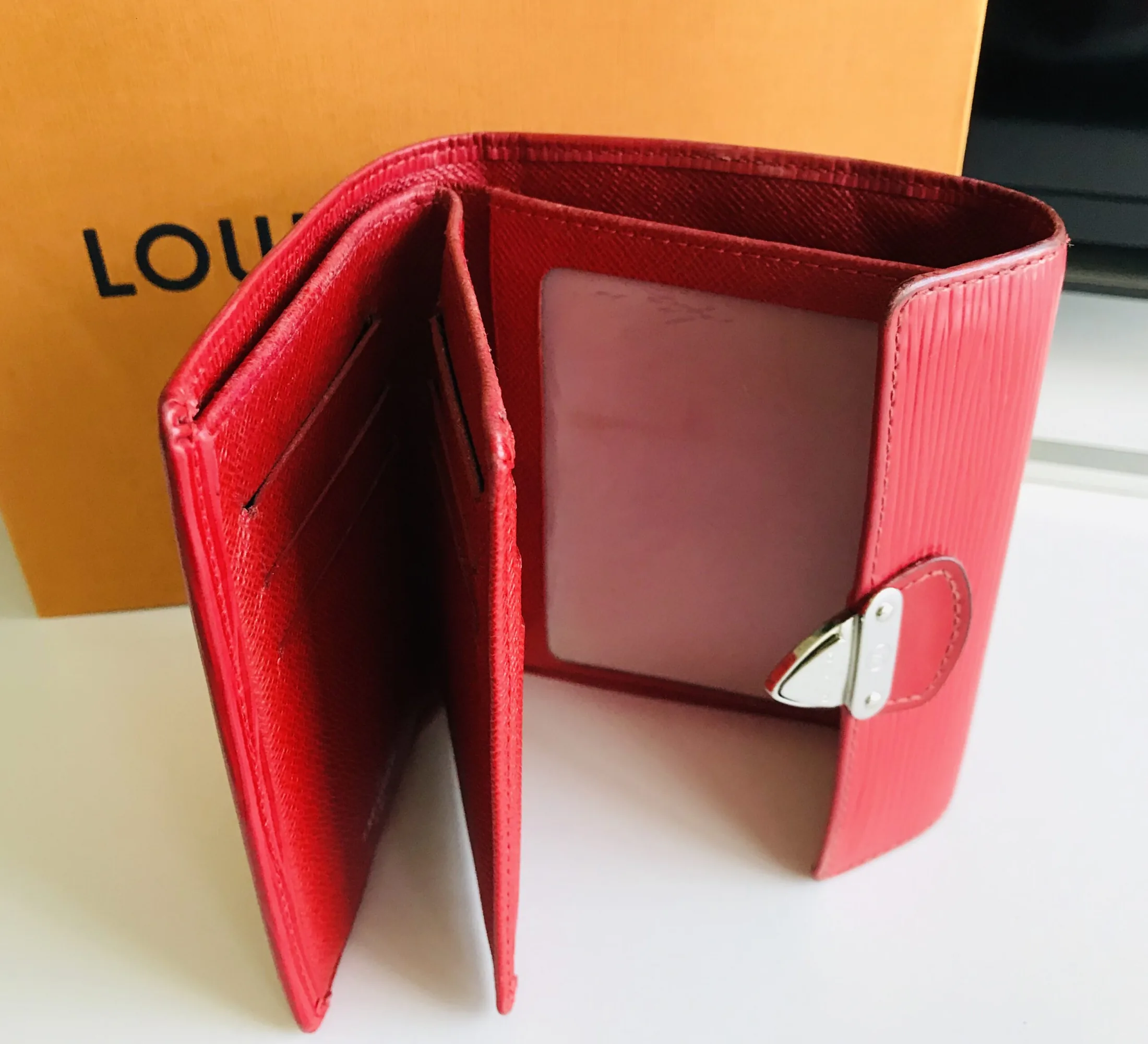 Louis Vuitton Red Epi Leather Koala Wallet — image 8