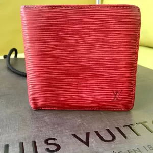 Red Epi Leather Marco Bi-fold Wallet