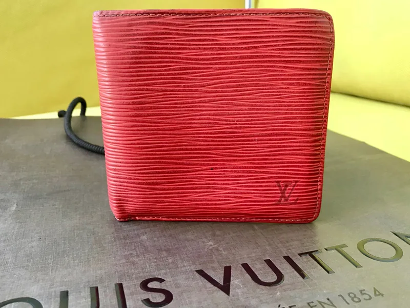 Red Epi Leather Marco Bi-fold Wallet