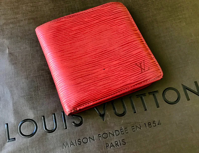 Red Epi Leather Marco Bi-fold Wallet — image 3