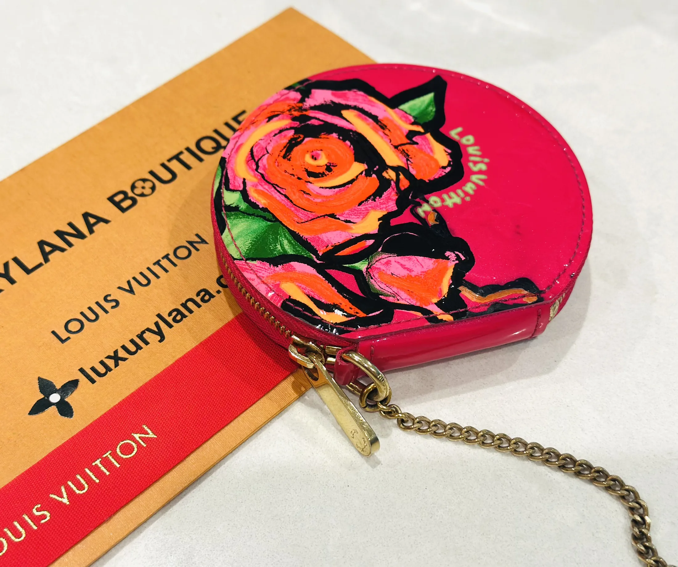 Stephen Sprouse Chapeau Roses Coin Pouch — image 9