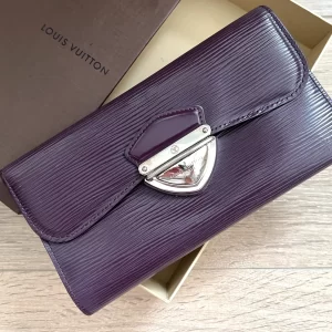 Purple Plum Epi Leather Eugenie Wallet