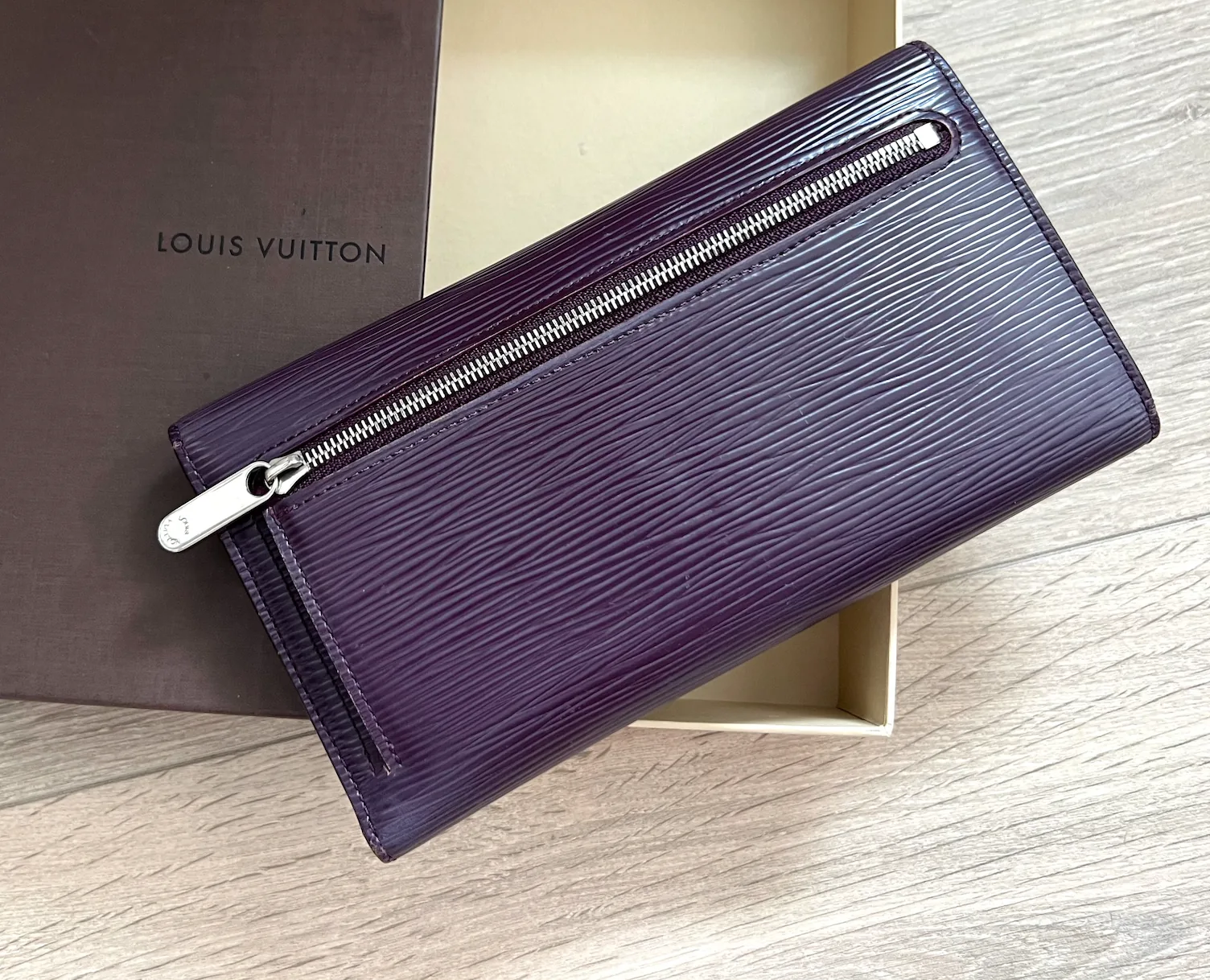 Purple Plum Epi Leather Eugenie Wallet — image 3