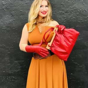Marni Soft Red Leather Acrylic Acetate Trim Shoulder Bag