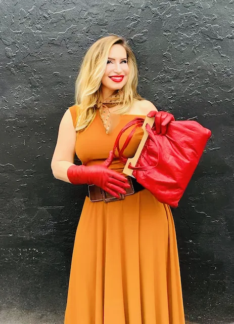 Marni Soft Red Leather Acrylic Acetate Trim Shoulder Bag