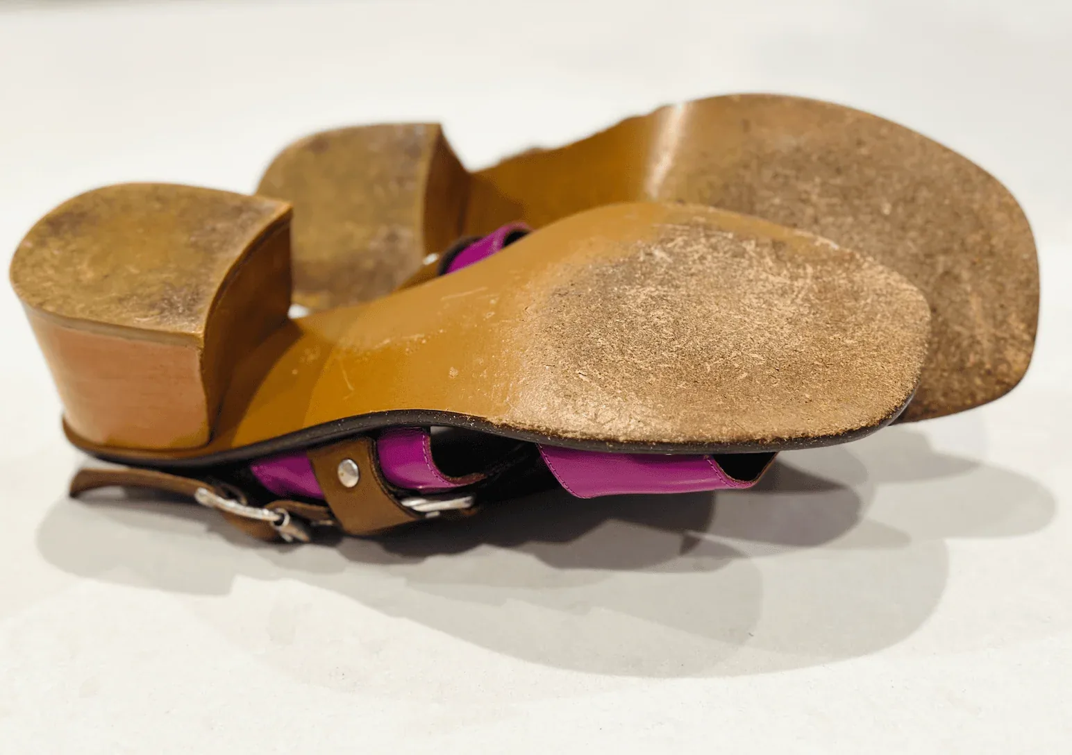 Gorgeous Marni Purple Leather Block Heels Strap Slingback Sandals Sz.36.5 — image 7