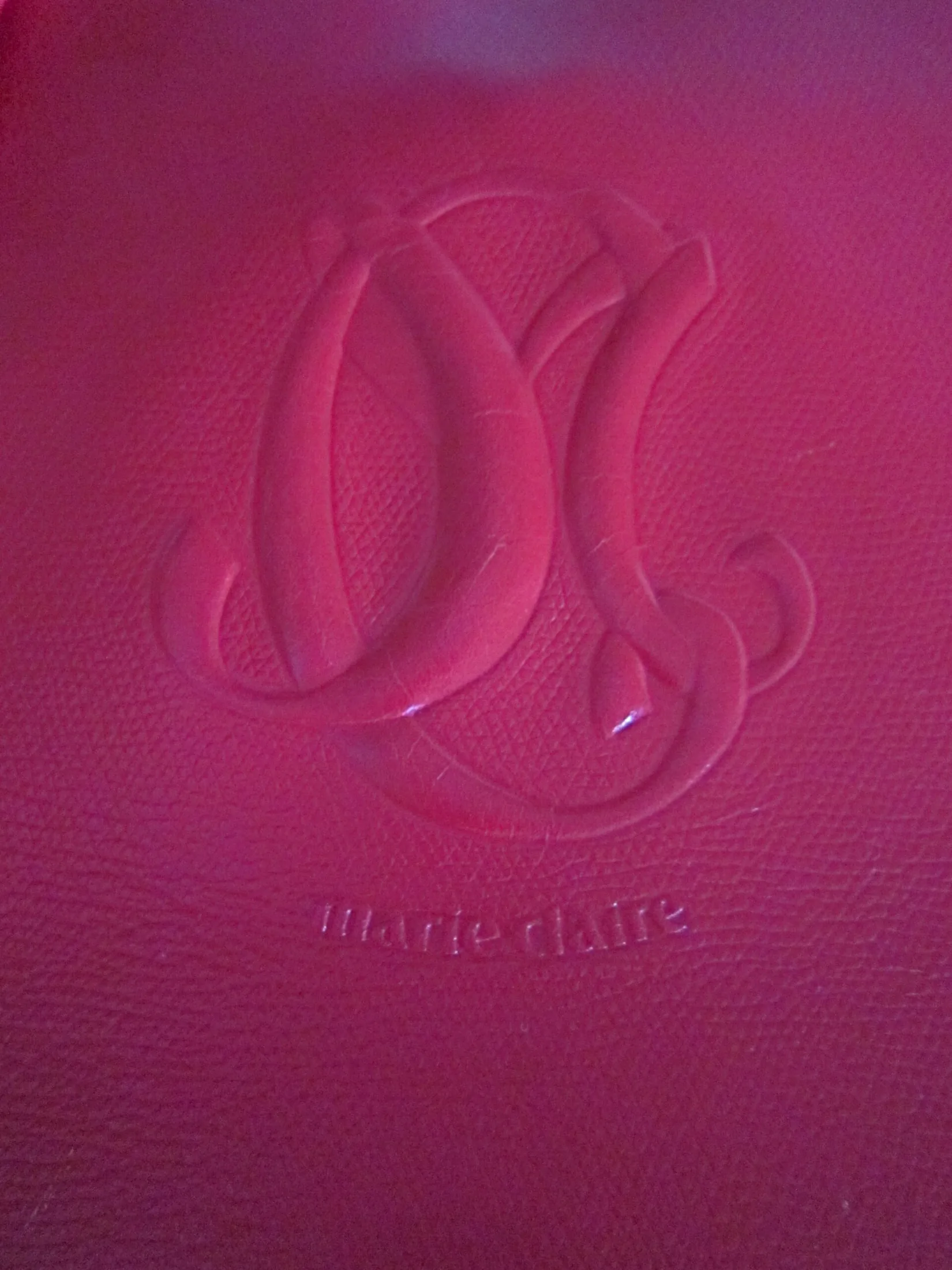 Marie Claire Vintage Red Leather Tote Bag — image 5