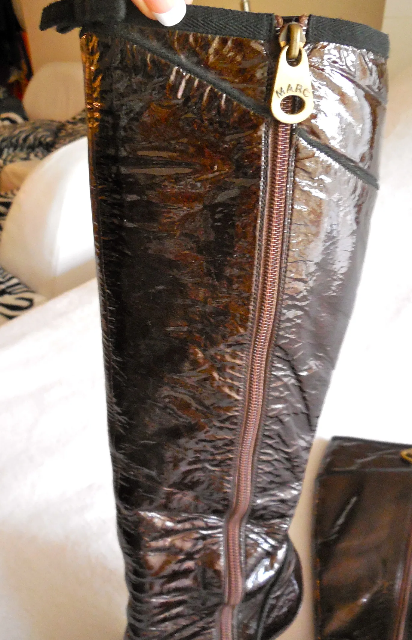Marc by Marc Jacobs Brown Patent Leather Knee-High Boots /Size 36.5 — image 4
