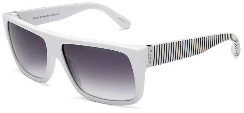 Marc by Marc Jacobs White Striped Logo Sunglasses 096/S